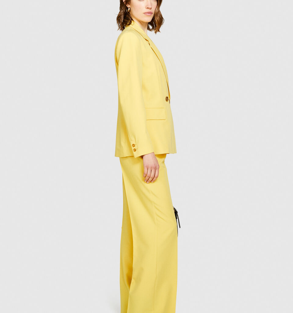 Double-breasted slim fit blazer - women's blazers - Yellow | Sisley image number 2